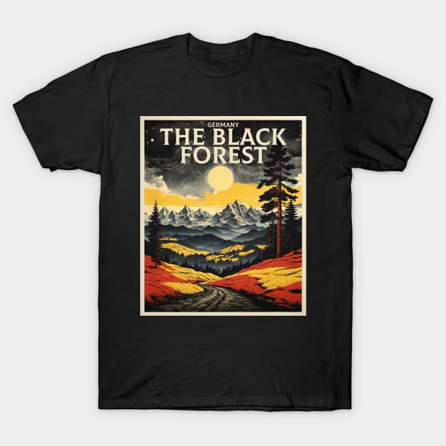 The Black Forest Germany Tourism Vintage Retro T-Shirt by TravelersGems